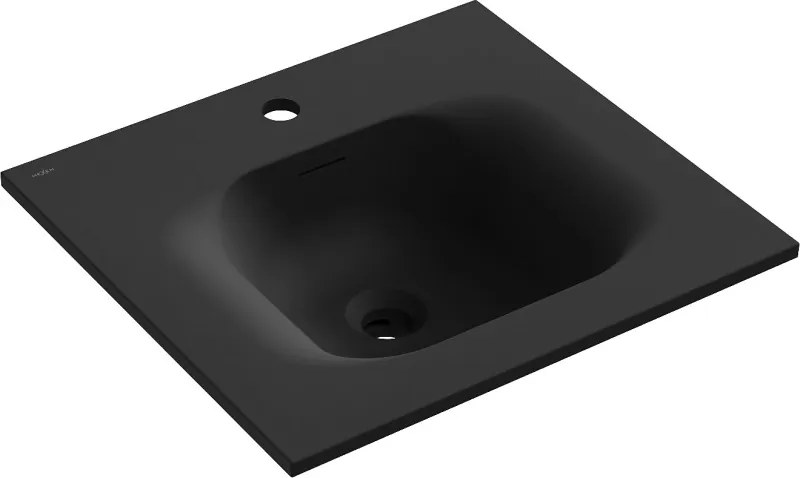 Mexen Vela lavabo da incasso 51 x 46,5 cm, nero opaco - 25235071