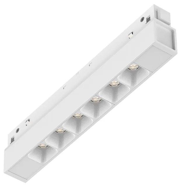 Supporto Lineare Binario Ego Alluminio Bianco Led 7W 3000K Dali Luce Calda