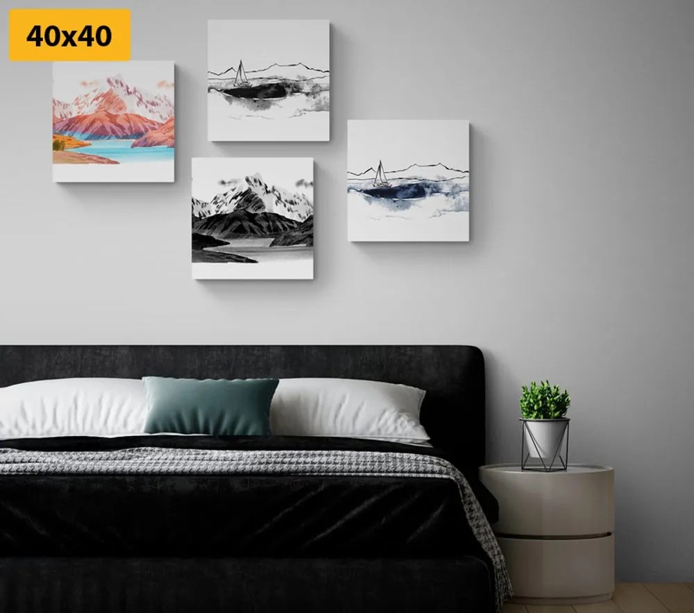 Set di quadri – Paesaggio magico in stile pittura