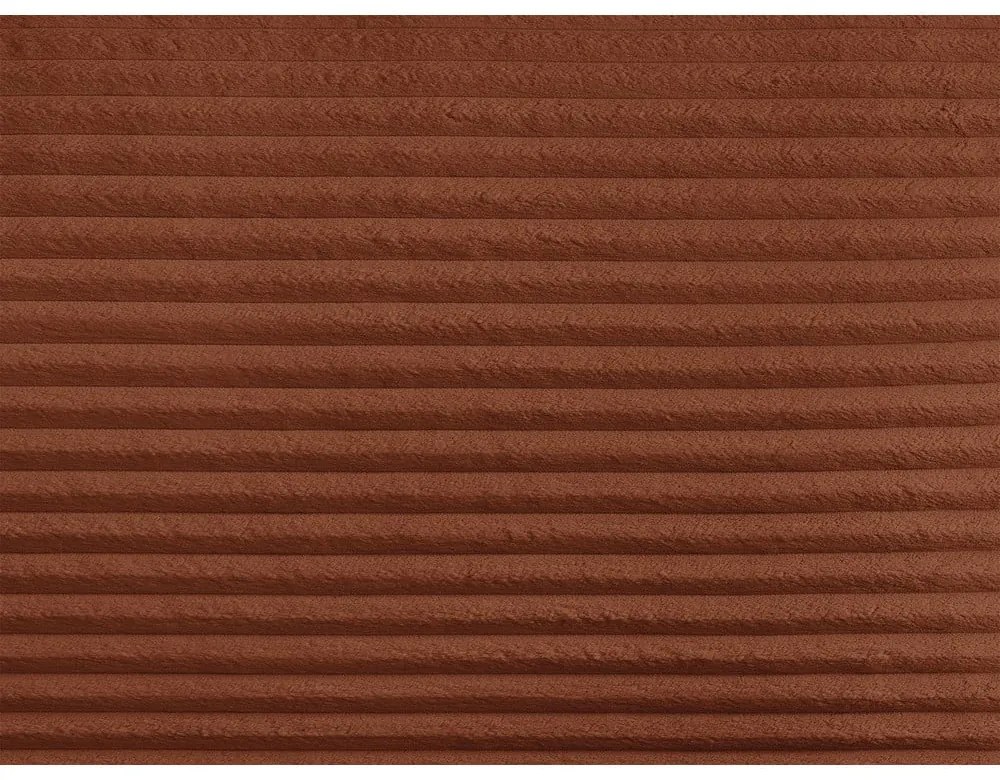 Divano angolare color mattone allungabile (con penisola a destra) con rivestimento in velluto a coste Lucien – Bobochic Paris