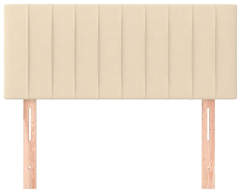Testiera crema 100x5x78/88 cm in tessuto