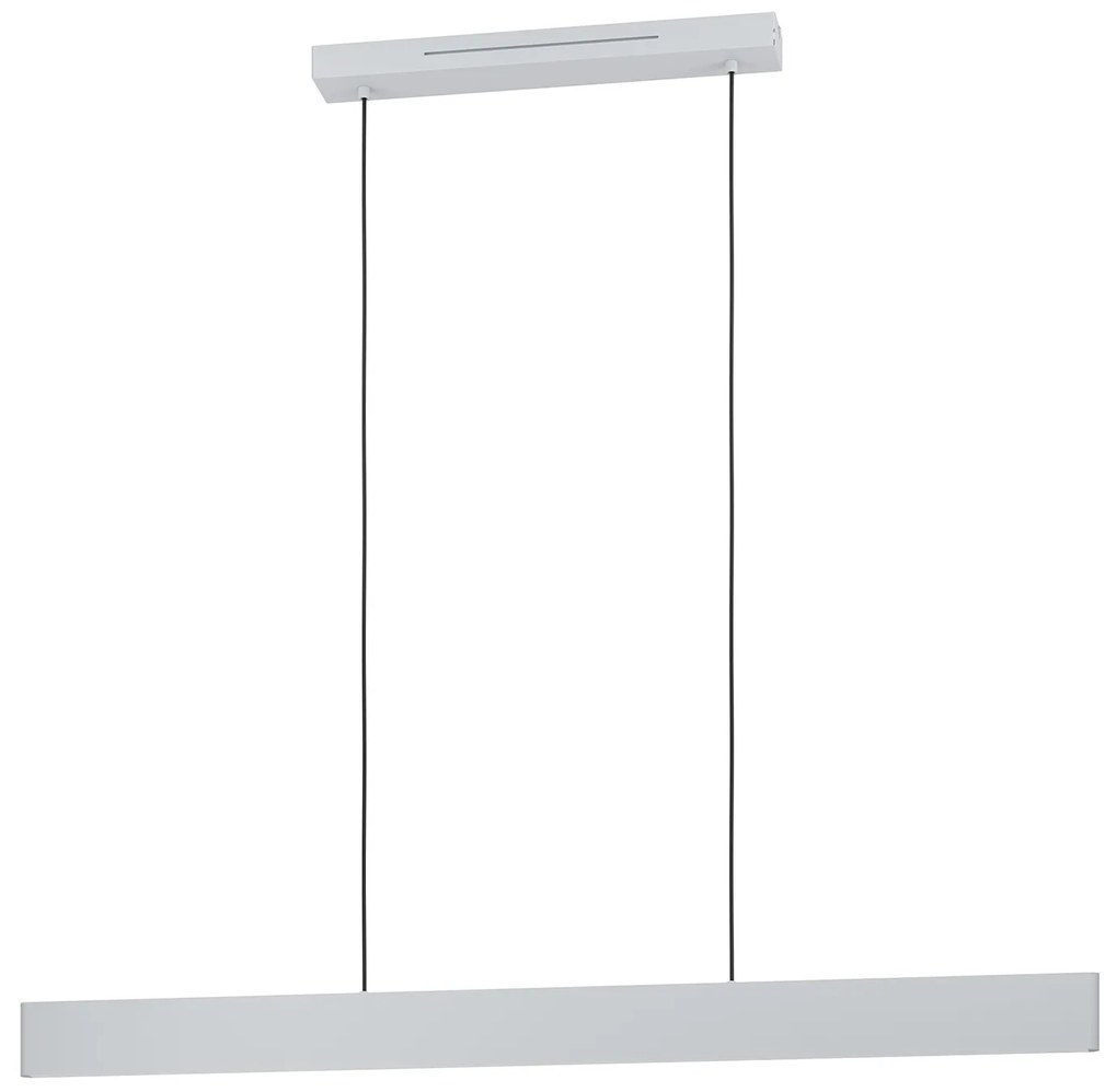 Lampadario A Sospensione Moderno Andreas-Z Acciaio Grigio 2 Luci Led 19W 4600Lm