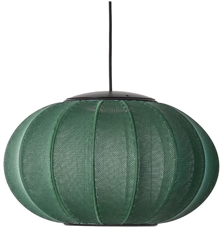 Made By Hand - Knit-Wit 45 Oval LED Lampada a Sospensione Tweed Green Made By Hand