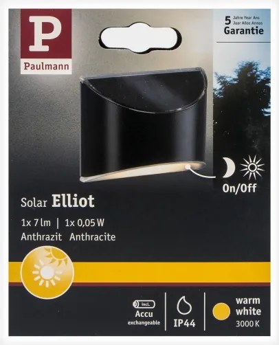 Paulmann 94233 - LED/0,05W IP44 Applique solare ELLIOT 1,2V