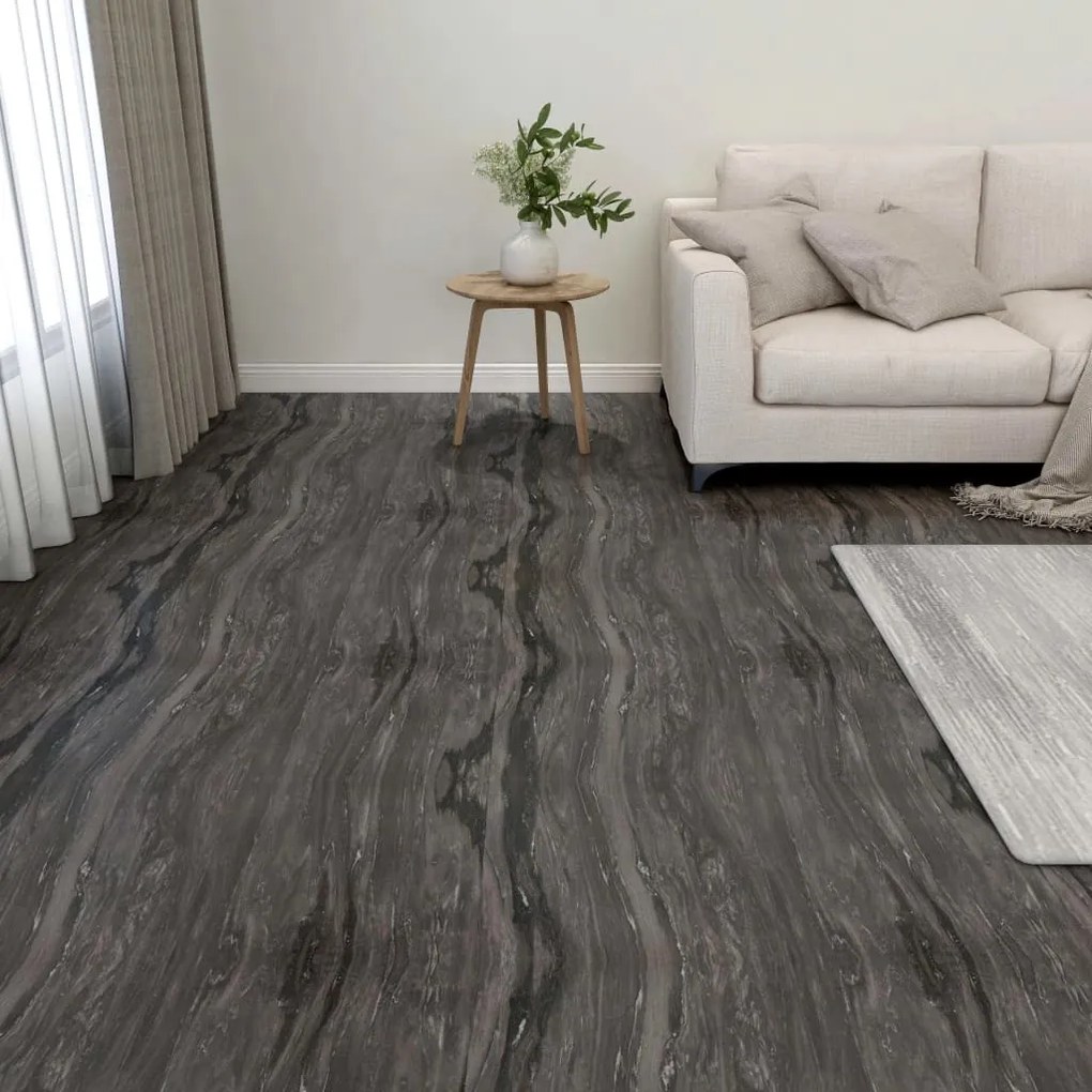 Listoni Per Pavimenti Autoadesivi 20pz Pvc 1,86 M² Grigio Scuro /