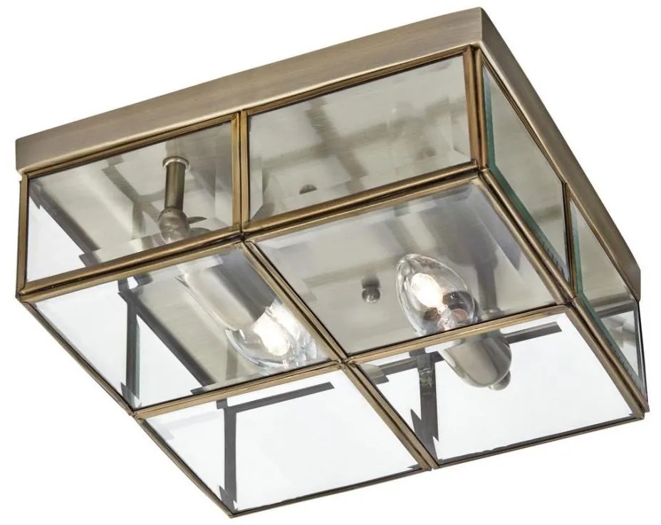 Searchlight 6769-26AB - Plafoniera FLUSH 2xE14/40W/230V verde