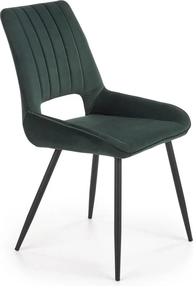 Sedia K404 verde velluto