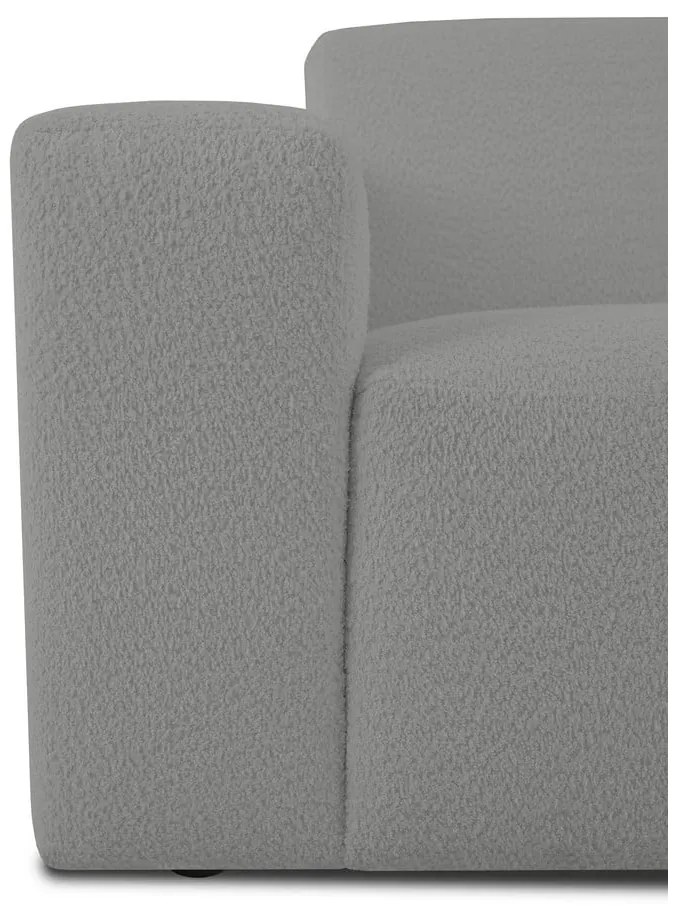 Divano angolare grigio in tessuto bouclé (a U) Roxy - Scandic