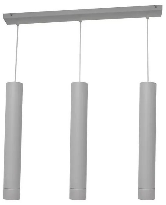 LED Lampadario a sospensione con filo TUBA 3xGU10/4,8W/230V grigio