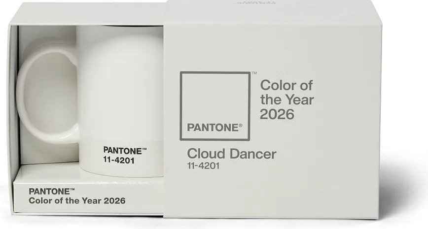 Tazza bianca in ceramica 375 ml Cloud Dancer – Pantone