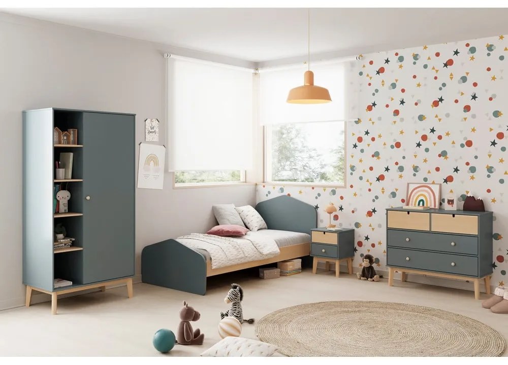 Cassettiera per bambini verde polveroso 100x81x40 cm Estefania – Marckeric