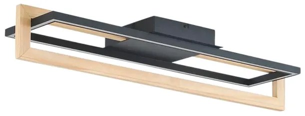 Holamu LED Plafoniera L86 Nero/Legno - Lindby