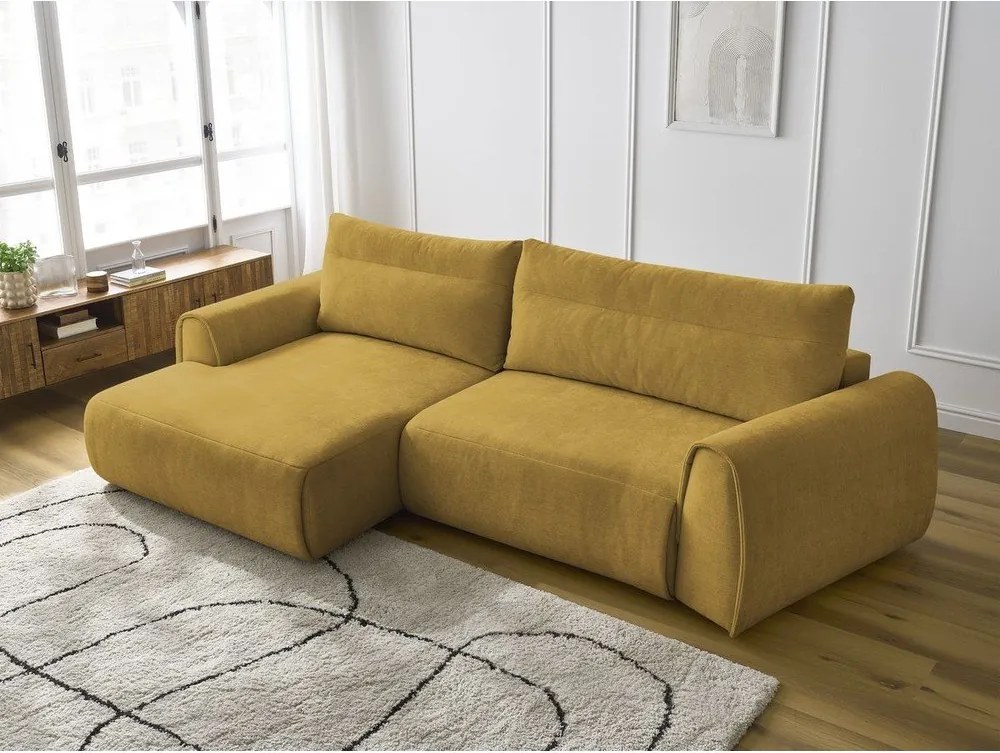 Divano angolare in giallo ocra Aden – Bobochic Paris