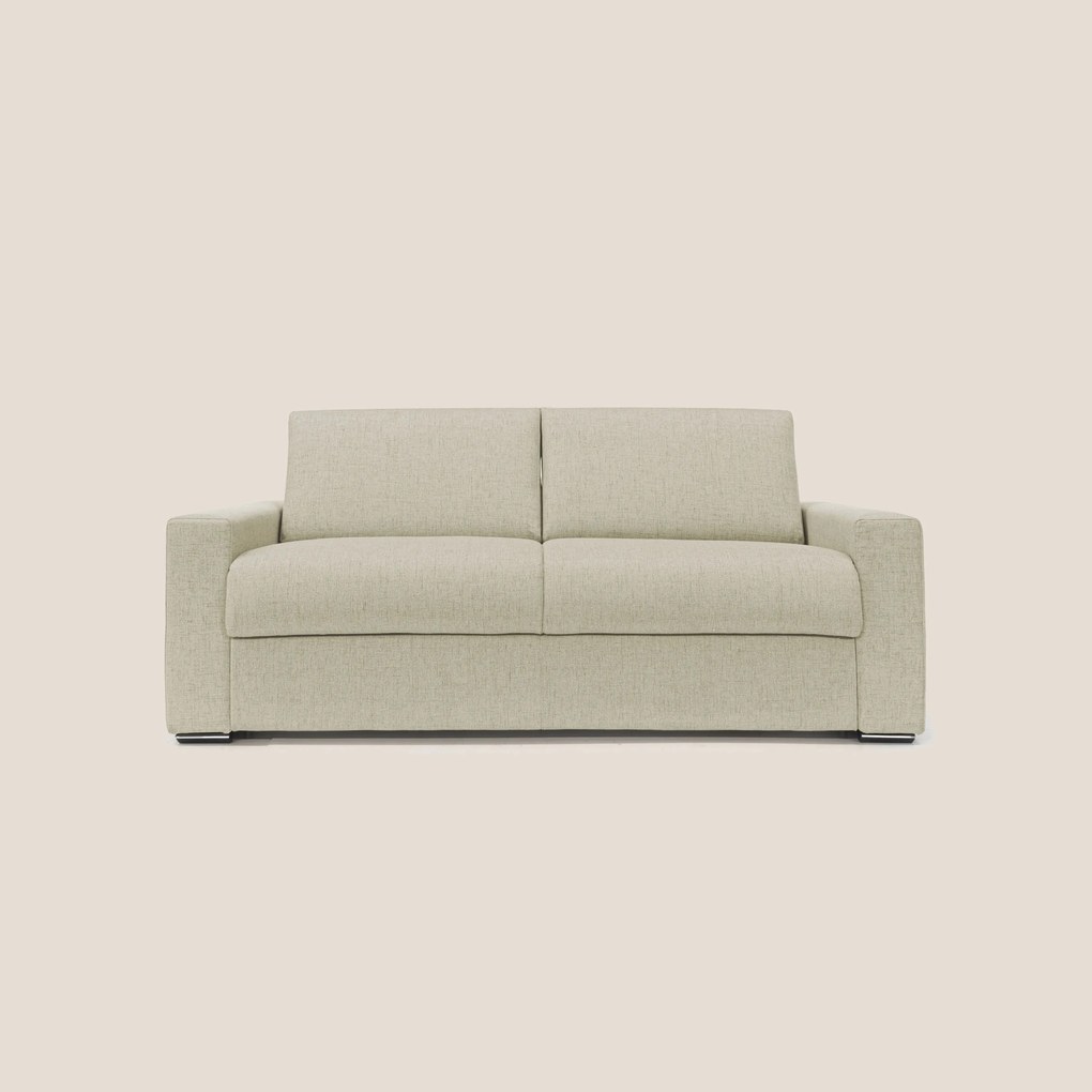 Nixon Divano letto matrimoniale con materasso 20 cm in tessuto impermeabile T03 beige