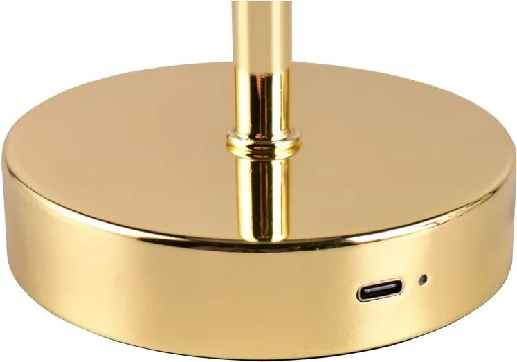 Lampada da tavolo a LED dimmerabile in oro (altezza 30 cm) Jeff - Reality