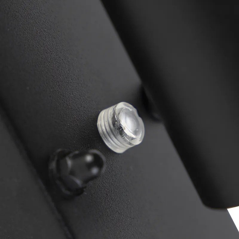 Lampada da parete esterna moderna nera IP44 con sensore crepuscolare - Solo