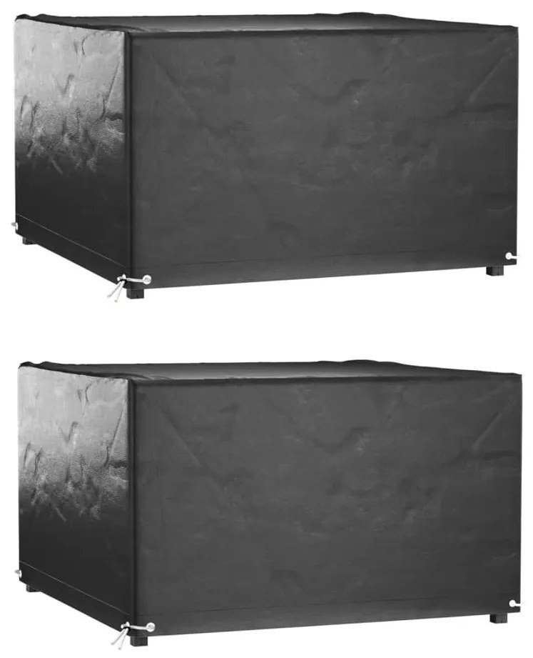 Coperture Mobili Giardino 2pz 8 Occhielli 132x132x80cm Quadrate /