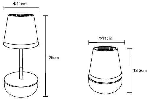 Globo 36638SA - Lampada solare LED 10xLED/0,06W/3V IP44 grigio
