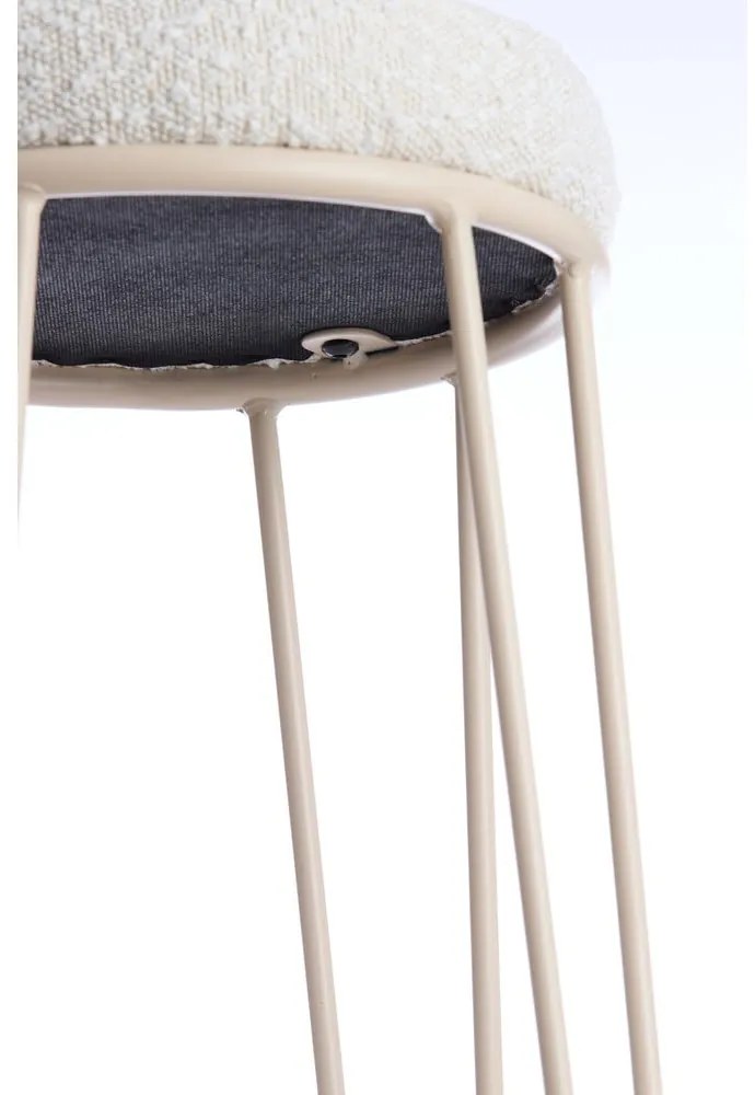 Sedia da bar color crema in imbottito (altezza della seduta 73 cm) Alice – Light &amp; Living