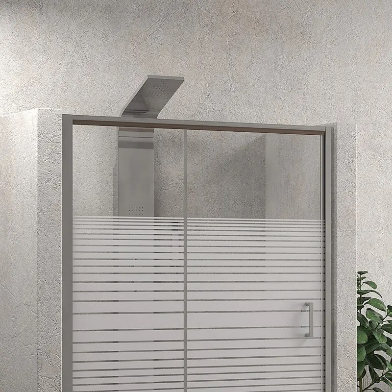 Box doccia nicchia 110cm vetro serigrafato altezza 180cm K410N - KAMALU