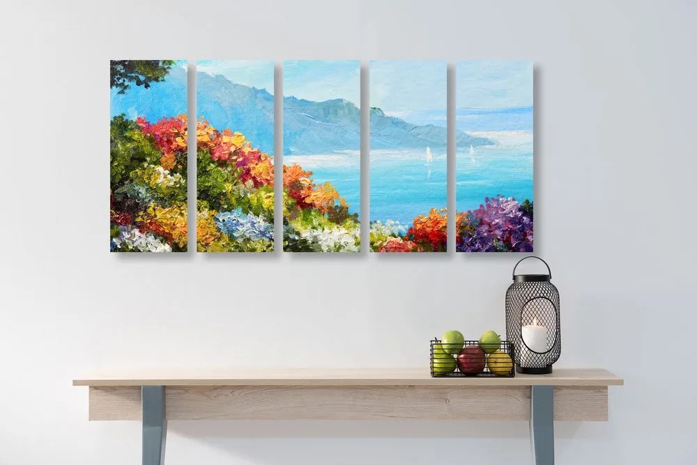 Quadri 5 pezzi – Vista sul mare
