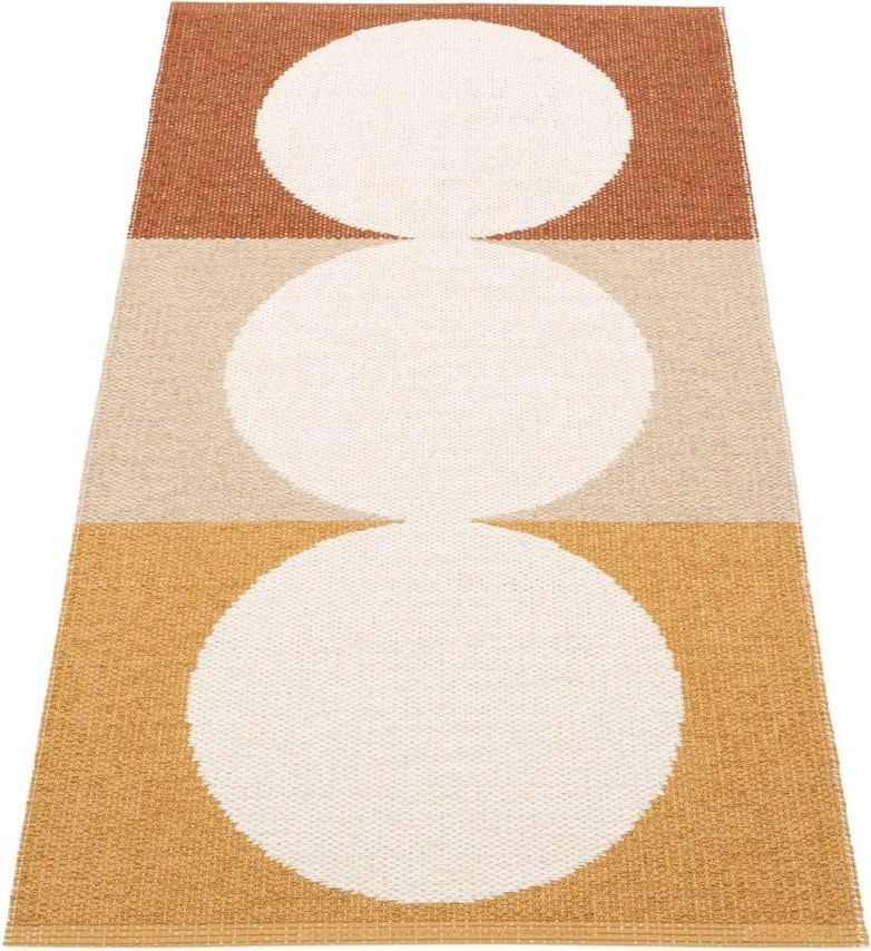 Tappeto da interno/esterno giallo ocra/color crema 70x140 cm Otto Harvest – Pappelina