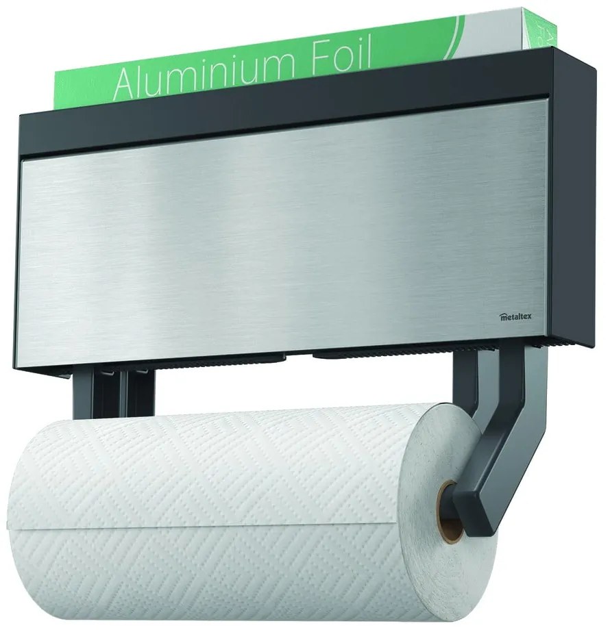 Porta rotolo e pellicole da appendere per cucina Tango Inox - Metaltex