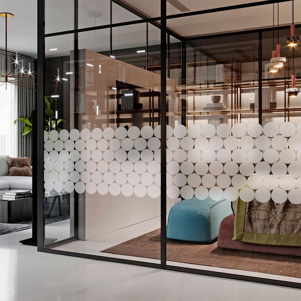 Set di adesivi per finestra 50 pz 10x10 cm Clackout Circle – Ambiance