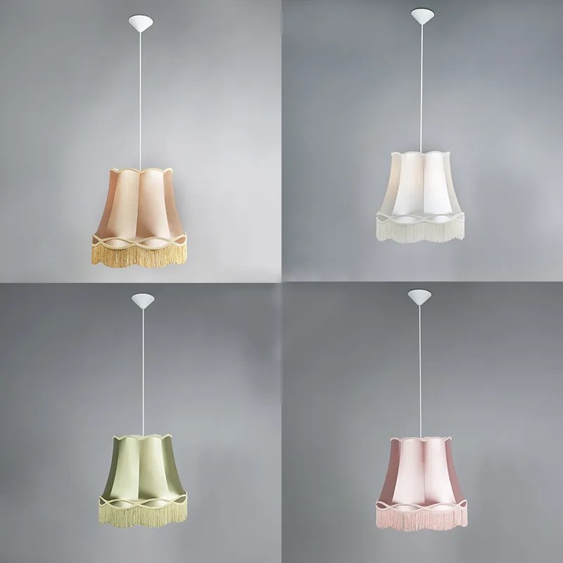 Set di 4 lampade a sospensione retrò colorate 45 cm - Granny