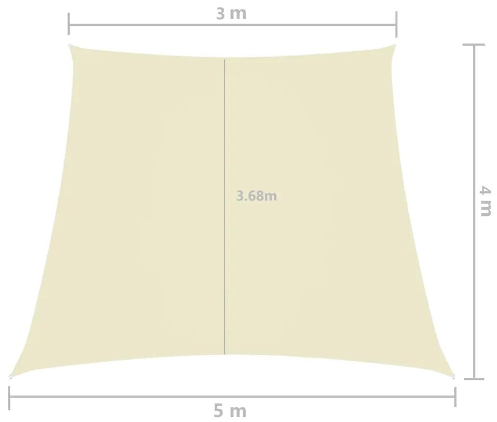Parasole a Vela in Tela Oxford a Trapezio 3/5x4 m Crema