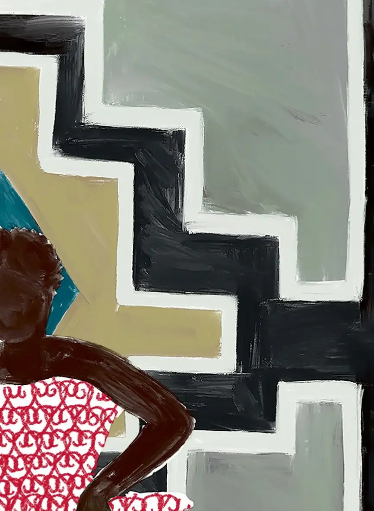 Élitis Carta da parati panoramica Ndebele - Panel 5