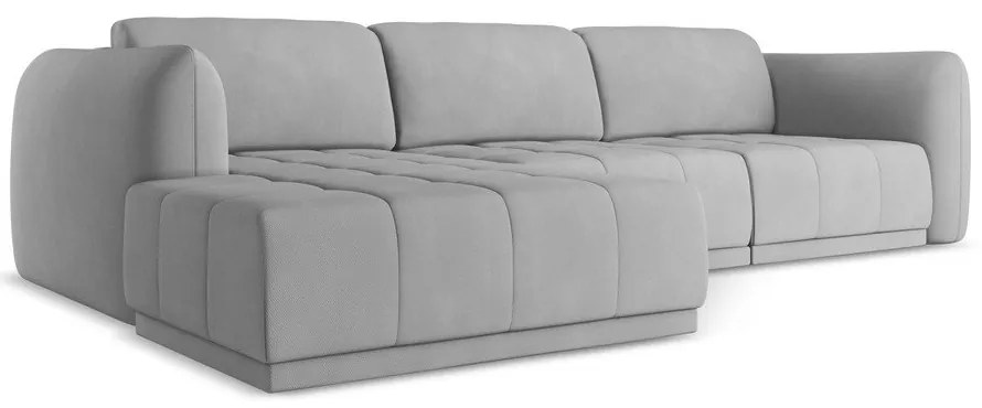 Divano angolare grigio chiaro (con penisola a sinistra) Hoku – Makamii