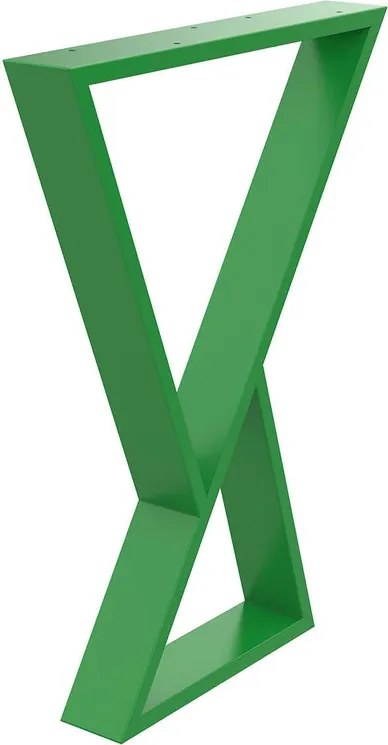 Gamba per mobili STEELMI Federica in acciaio verde lucido L 58 x P 8 x H 71 cm