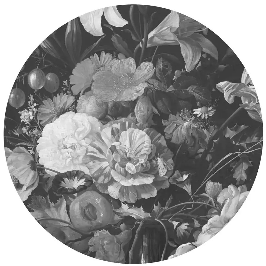 KEK Amsterdam Carta da parati panoramica Golden Age Flowers 10 Circle - M - 1.9m
