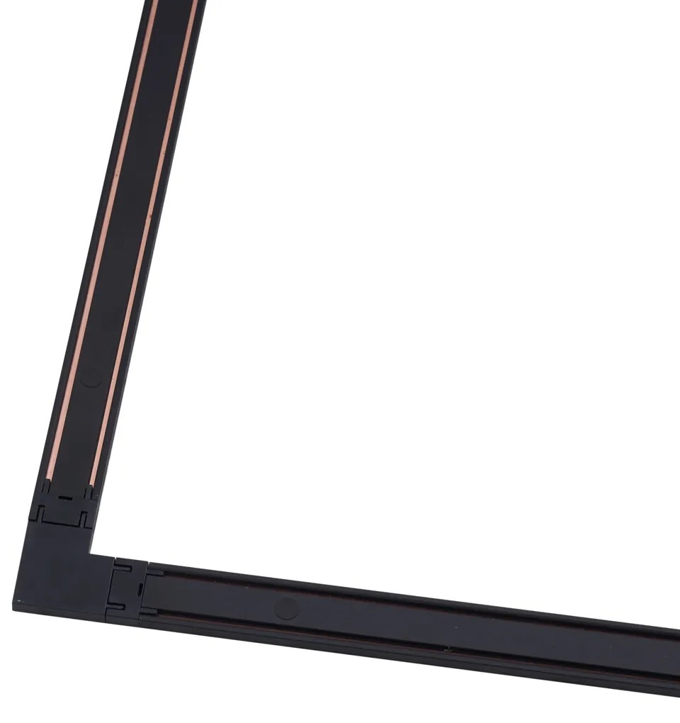 Sistema di binari moderni neri monofase 800 cm con alimentatore rotondo - Magnetic