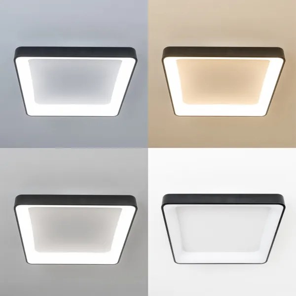 Brilagi - Plafoniera LED dimmerabile FALCON II LED/125W/230V 60x60 cm nera + telecomando