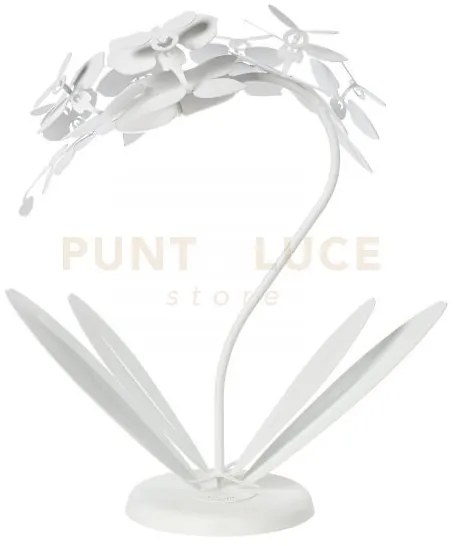 Lampada da tavolo floreale orchidea piccola bianco