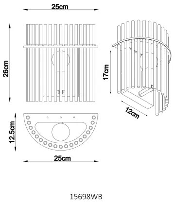 Globo 15698WB - Lampada da parete GORLEY 1xE27/60W/230V