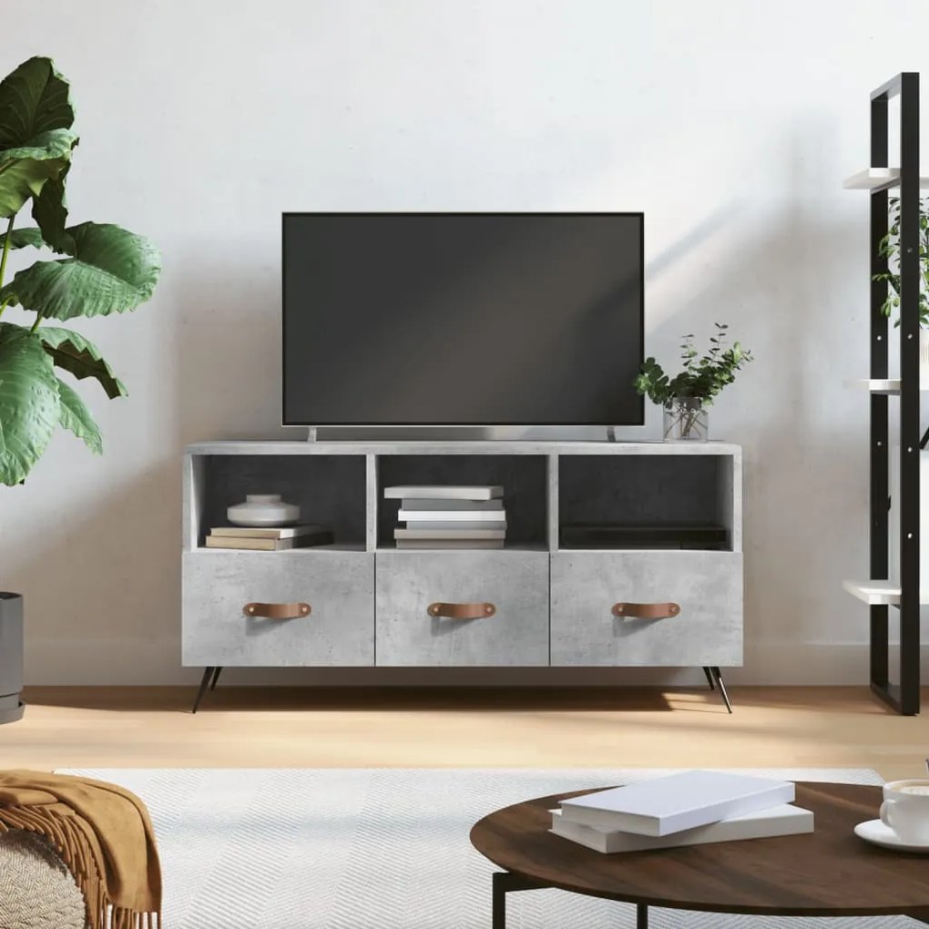 Mobile Porta Tv Grigio Cemento 102x36x50 Cm Legno Multistrato /