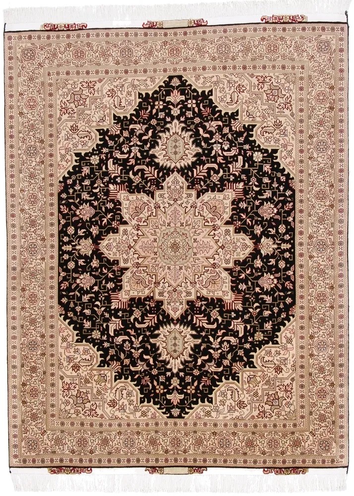 Tabriz Tappeto persiano 160 x 200 Rosa (Iran) Annodato A Mano