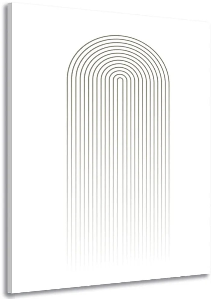 Quadro su tela – Arcobaleno minimalista Mid-Century