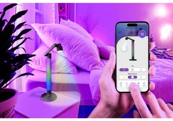 Retlux - Lampada da tavolo LED RGBW dimmerabile 10W 5V 2700-6000K Wi-Fi Tuya + D