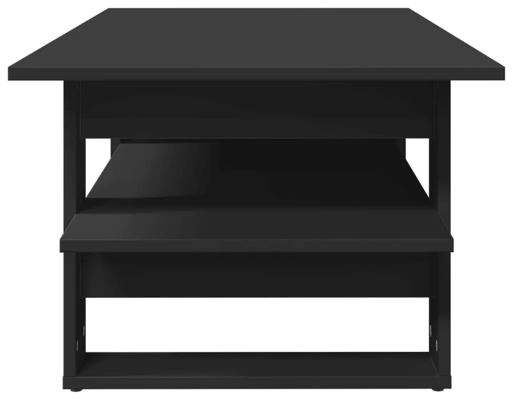 Tavolino da salotto nero 102x55x42 cm in legno multistrato