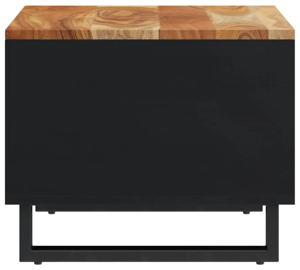 Tavolino da salotto 55x50x40 cm in legno massello di acacia