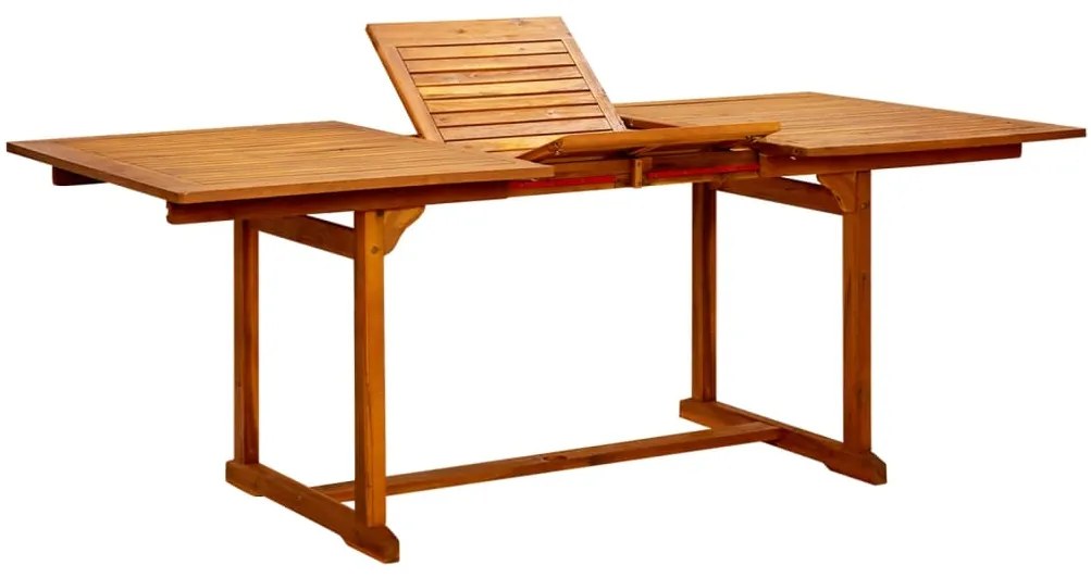 Tavolo da pranzo per esterni (150-200)x100x75cm massello acacia