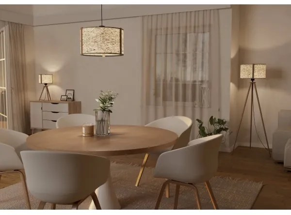 Eglo 390325 - Lampada da tavolo HONTONGAS 1xE27/25W/230V beige