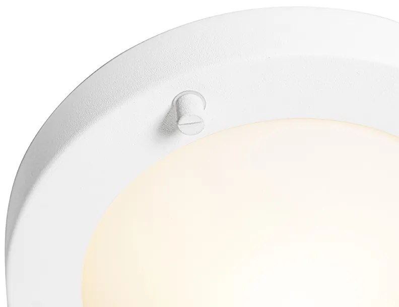Plafoniera moderna bianca 18 cm IP44 - Yuma