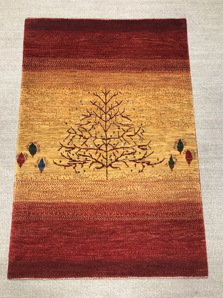 Loribaft Tappeto persiano 140 x 100 Rosso (Iran) Annodato A Mano