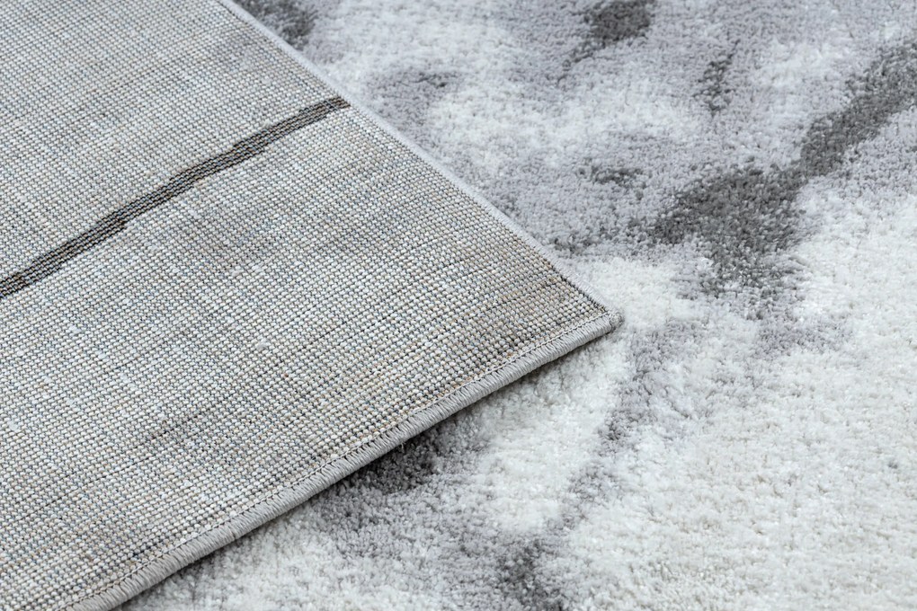 Tappeto moderno COZY Lina, geometrico, Marmo - Structural due livelli di pile grigio