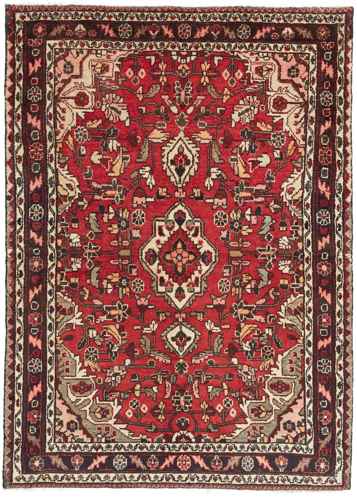 Hamedan Tappeto persiano 110x150 Rosso (Iran) Annodato A Mano